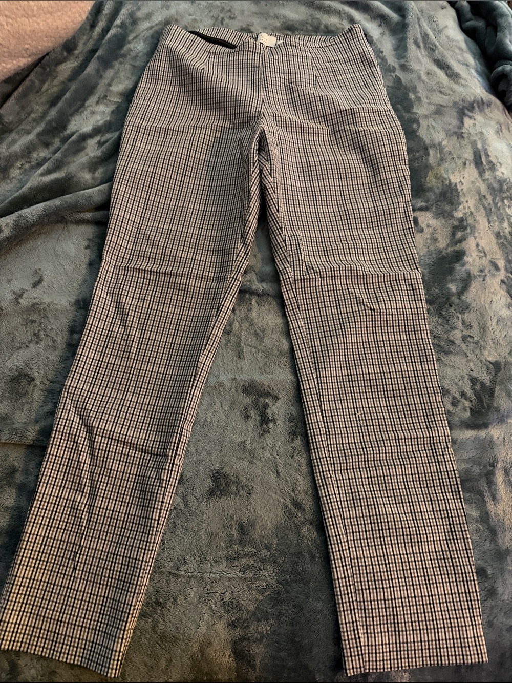 a new day Black and White Glen Plaid Dress Pants
